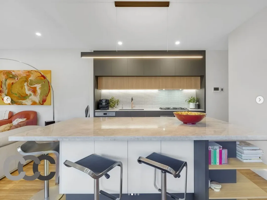 Open plan kitchen living perspective - Chris Caruso Creations Adelaide